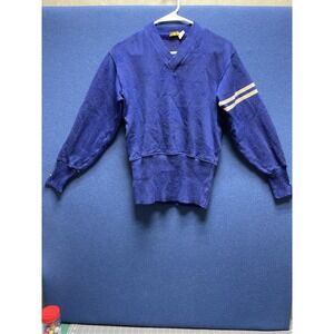 Veg LOWE & CAMPBELL ATHLETIC GOODS Sweater Varsity Blue White Stripes 36 Flaw